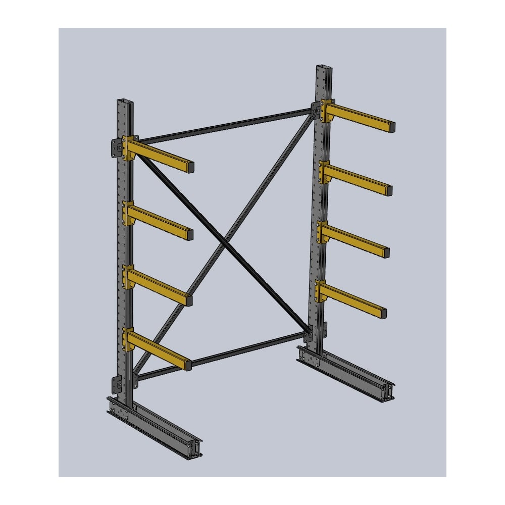 Изображение товара Стеллаж консольный К 2000х600х1500 - 4 уровня Ирбис НФ-00002632