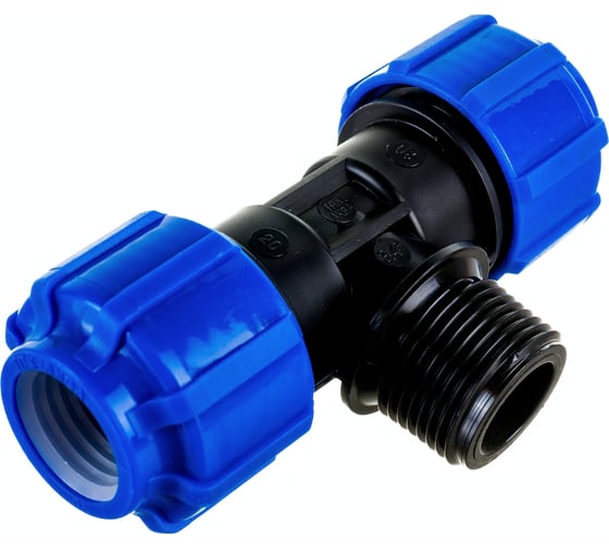 Изображение товара Тройник с наружной резьбой Политэк 20х3/4х20 ТПК-АКВА 51203420