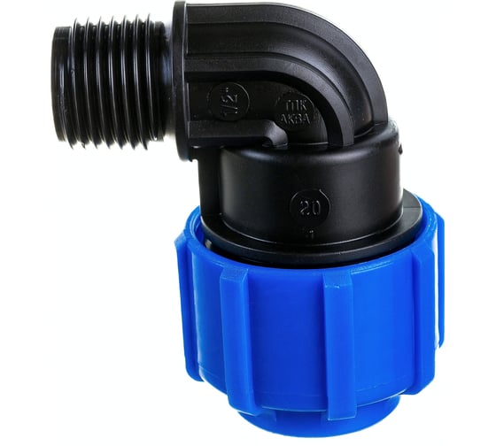 Изображение товара Отвод с наружной резьбой Политэк 20х1/2 ТПК-АКВА 50012012