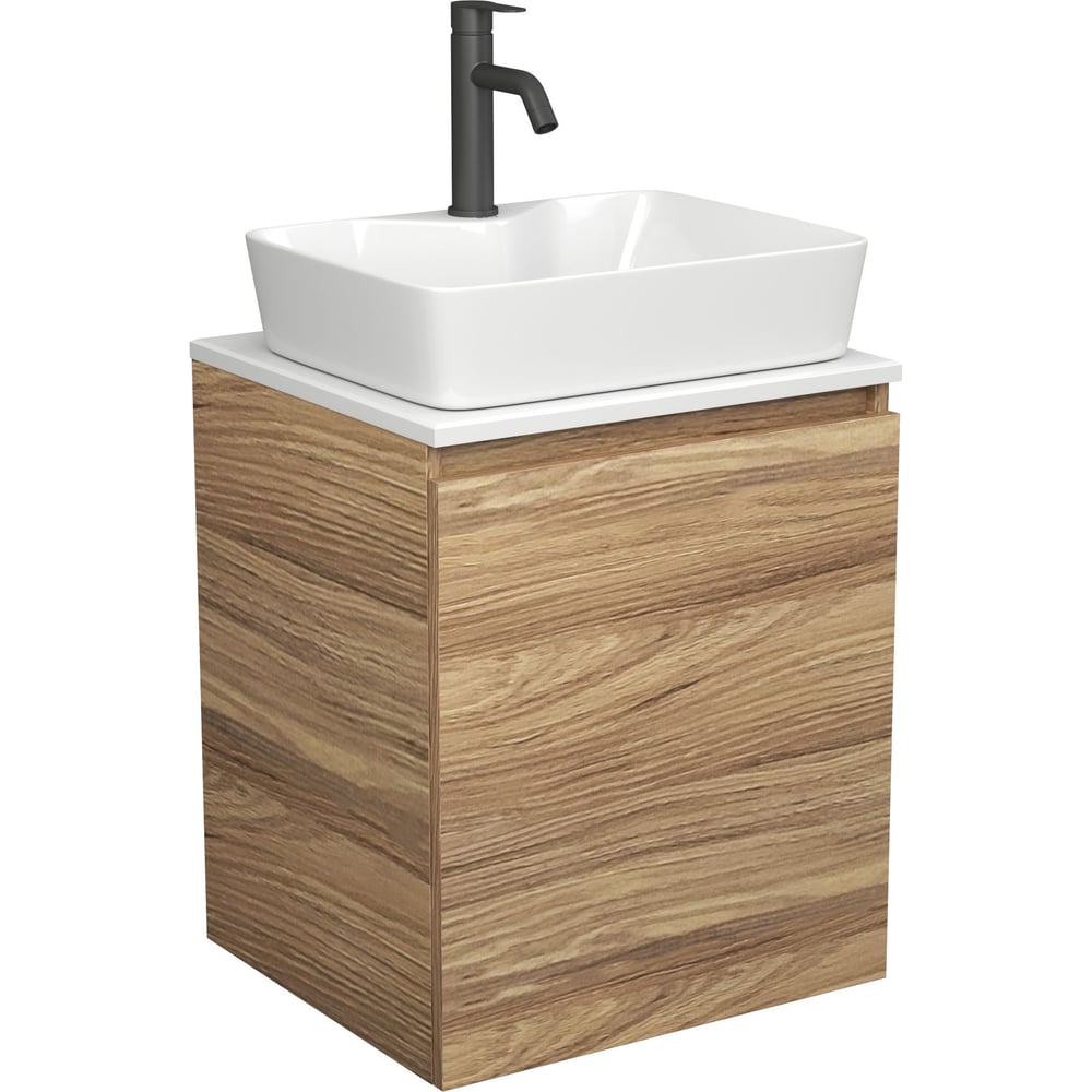 Изображение товара Тумба Bauedge Bau Dream Blackwood 50 с раковиной BAU Cerama и смесителем