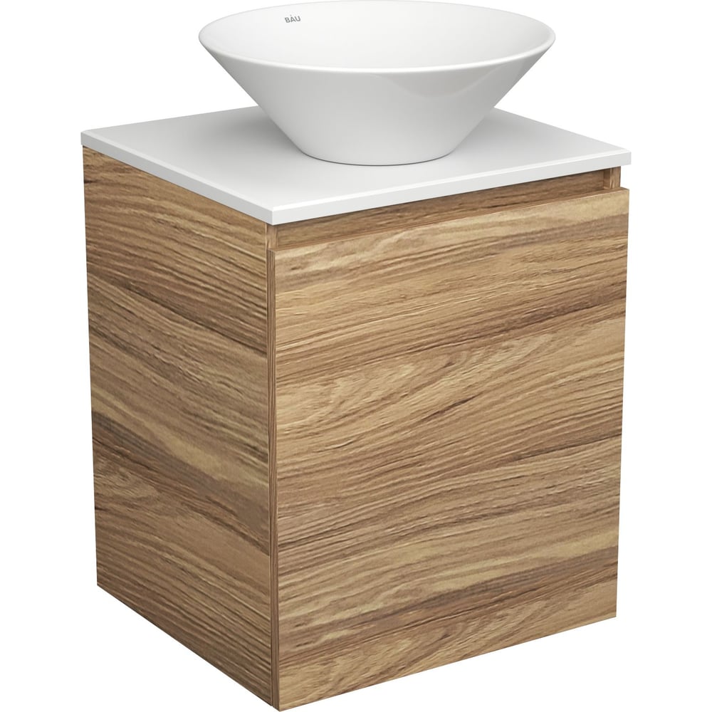 Изображение товара Тумба Bauedge Bau Dream Blackwood 50 с раковиной из санфарфора стиль модерн