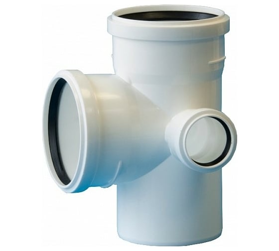 Изображение товара Крестовина двухплоскостная для бесшумной канализации ПОЛИТЭК из ПП диаметр 110х110х50/87,5 градусов, правая 120001104