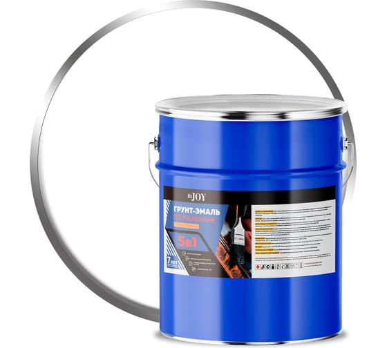 Изображение товара Грунт-эмаль по ржавчине 3 в 1 ABC FARBEN HiJOY термостойкая белый (7 кг) 4300015972