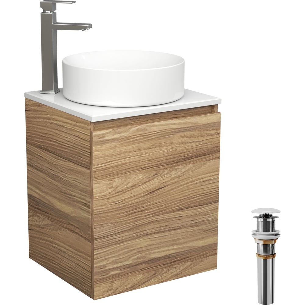 Изображение товара Тумба Bauedge Bau Dream Blackwood 50 с раковиной и смесителем