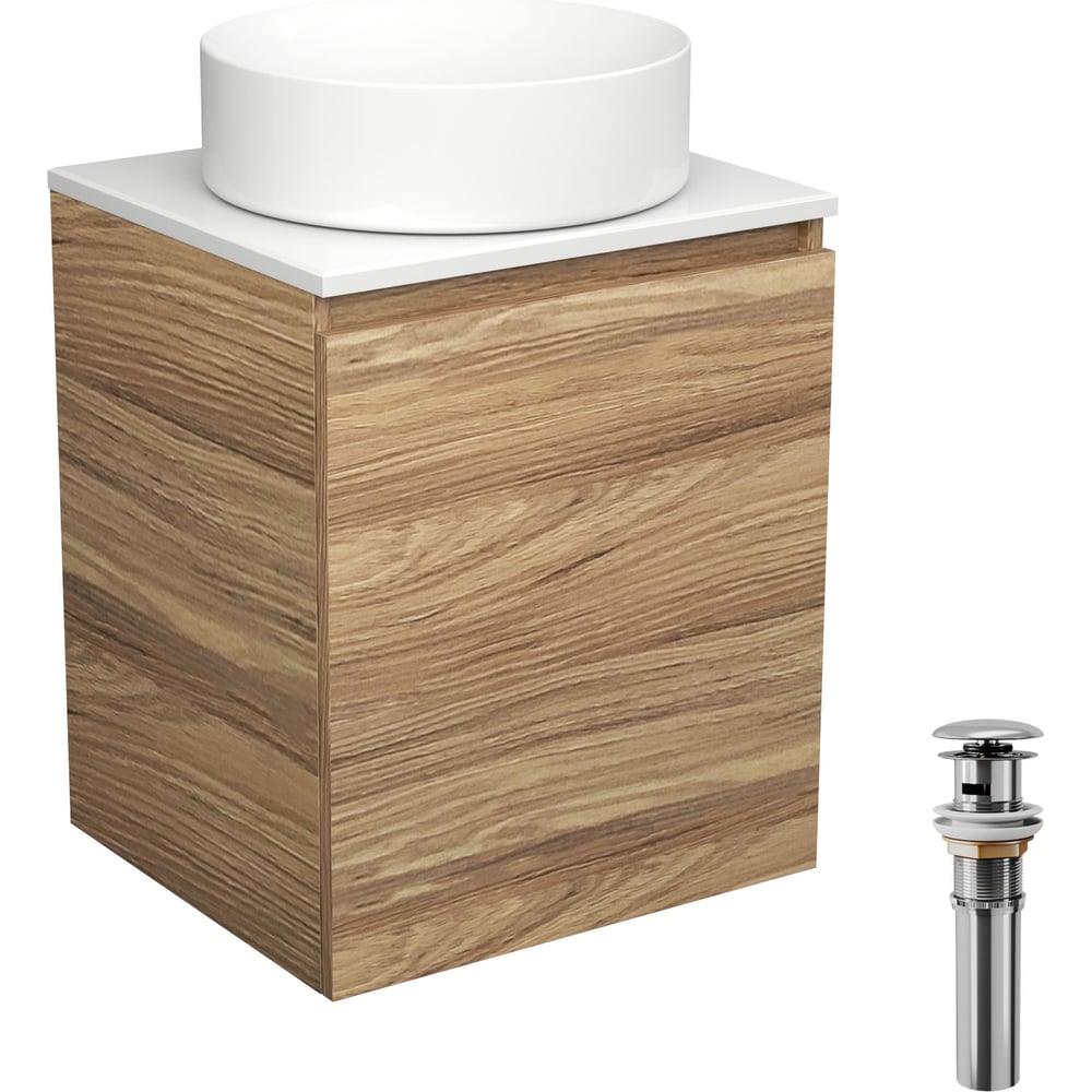 Изображение товара Тумба с раковиной Bauedge Bau Dream Blackwood 50 белая бежевый современный стиль