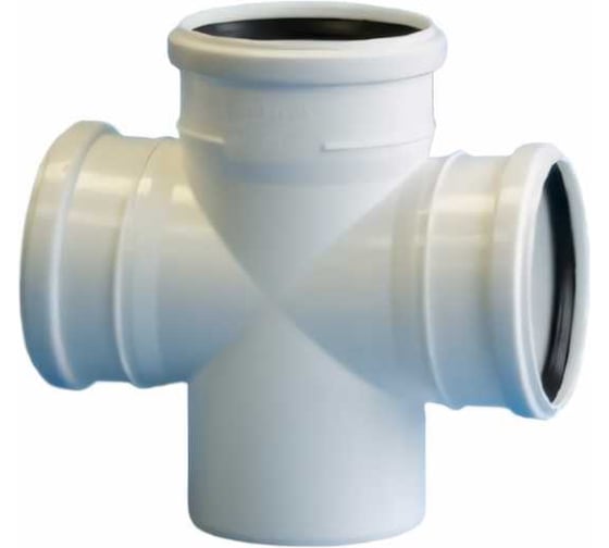 Изображение товара Крестовина одноплоскостная для бесшумной канализации ПОЛИТЭК из ПП диаметр 110х110х110/87,5 градусов 130001187