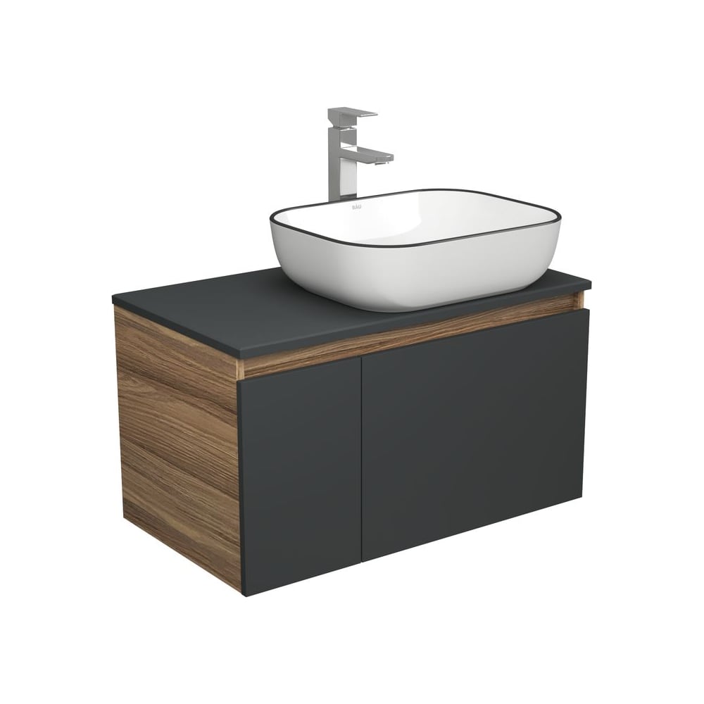 Изображение товара Комплект для ванной Bauedge 3 предмета с тумбой и смесителем