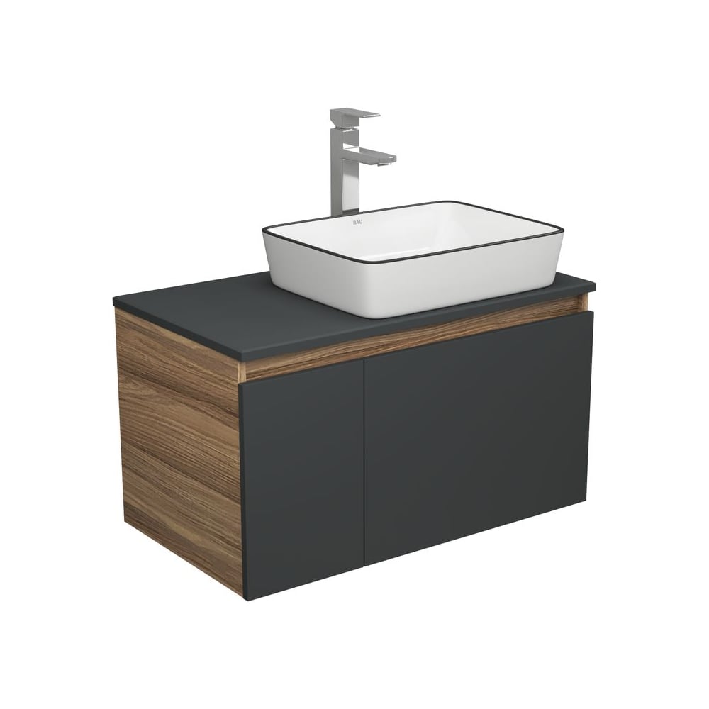 Изображение товара Комплект для ванной Bauedge 3 предмета (тумба, раковина, смеситель) BD2215