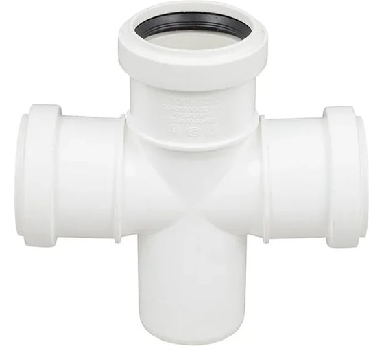 Изображение товара Крестовина ПОЛИТЭК одноплоскостная, для бесшумной канализации, из ПП диаметр 50х50х50/87.5 град. 130135590