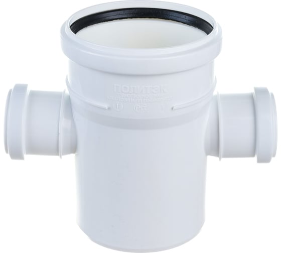 Изображение товара Крестовина ПОЛИТЭК одноплоскостная для бесшумной канализации из ПП, диаметр 110х50х50/87.5 град. 130015087