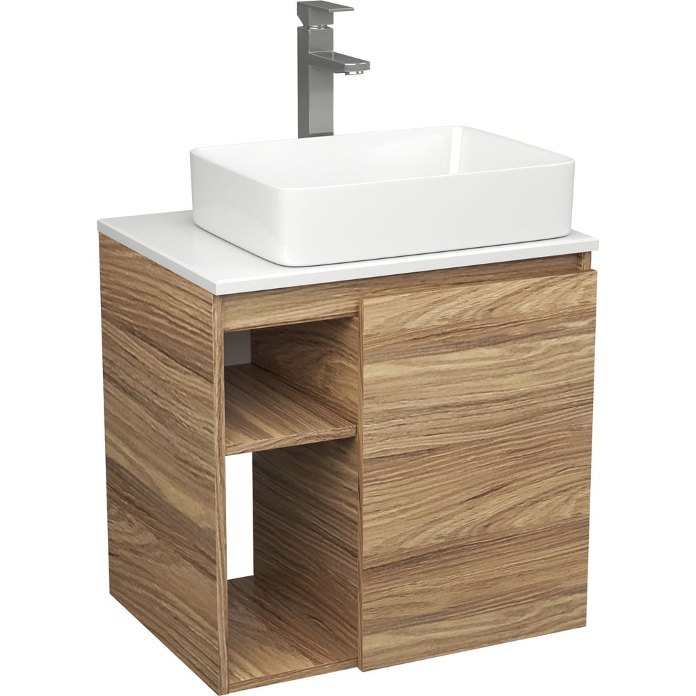 Изображение товара Тумба Bauedge Bau Dream Blackwood 60 с накладной раковиной и смесителем