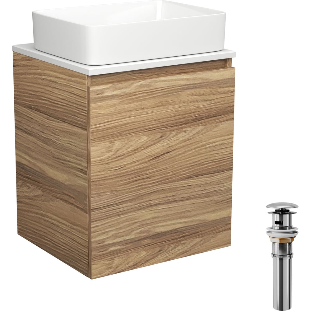 Изображение товара Тумба Bauedge Bau Dream Blackwood 50 с накладной раковиной и дверцей