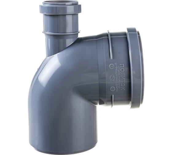 Изображение товара Отвод ПОЛИТЭК 110х90 градусов, с выходом 50, прямой 300111050