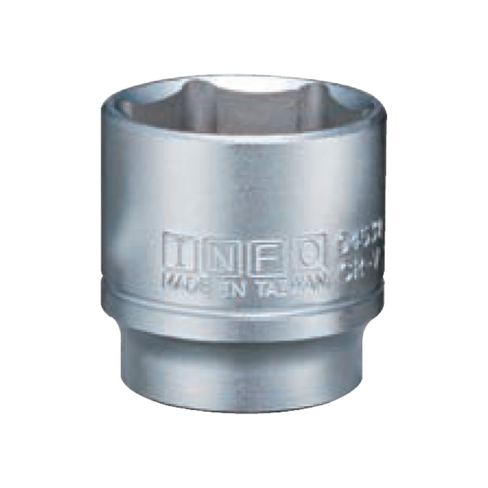 Изображение товара Головка 6-гранная INFO 31 мм 1/2 DR, торцевая из CrV, крепление с подпружиненным шариком