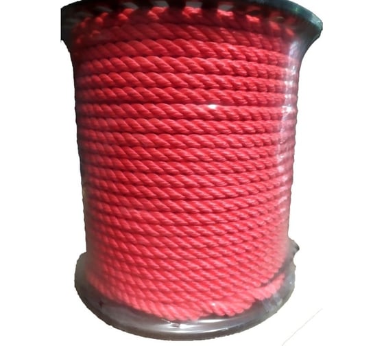 Изображение товара Полипропиленовый канат АзотХимФортис тросовой свивки 8 мм 100 м красный 75482