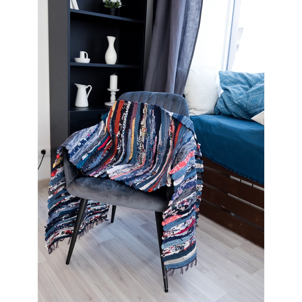 Напольный хлопковый коврик ComeForte коврик придверный 45х75 см прямоугольный резина с ковролином серый уют классик comeforte