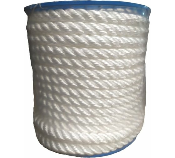 Изображение товара Полипропиленовый канат АзотХимФортис тросовой свивки 16 мм 50 м белый 73631