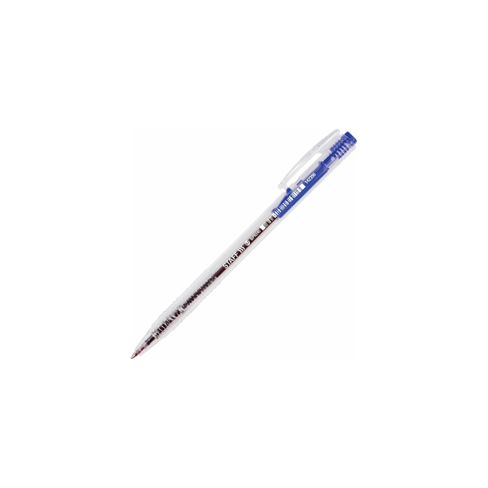 Автоматическая шариковая ручка Staff ручка шариковая 0 5 мм стержень синий корпус прозрачный с резиновым держателем