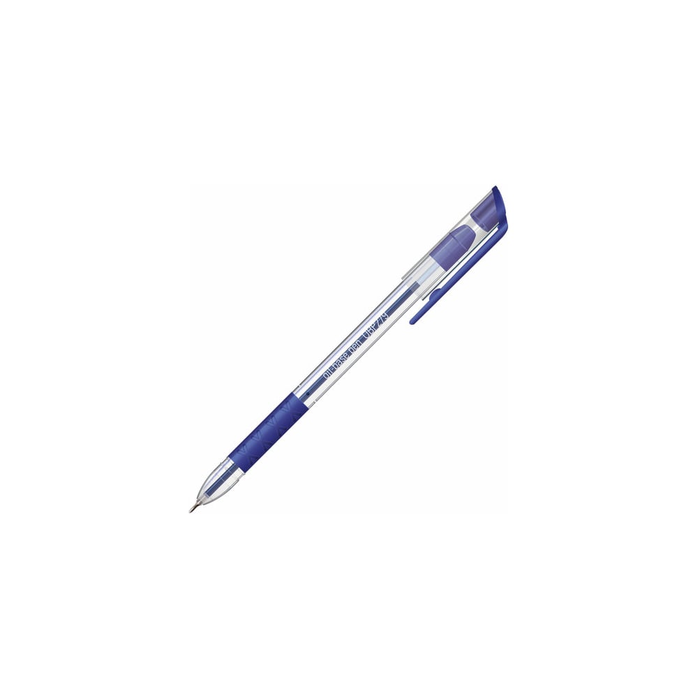 Масляная шариковая ручка Staff ручка шариковая 0 5 мм стержень синий корпус прозрачный с резиновым держателем