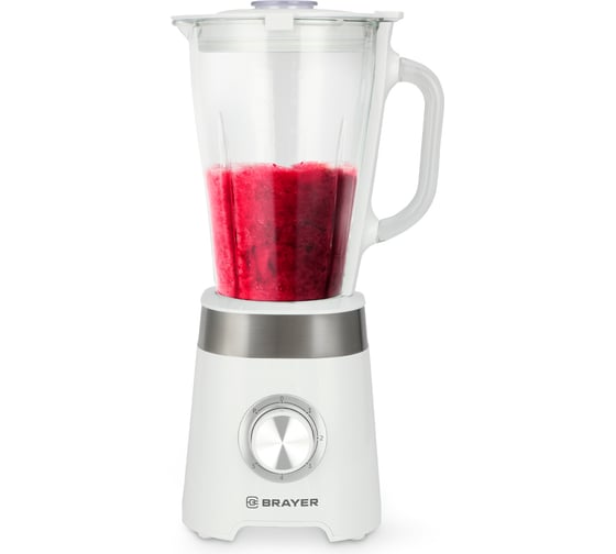 Изображение товара Блендер настольный BRAYER 1206BR 800 Вт, стекло, 1,75 л, 4 ножа из нержавеющей стали, импульс, колка льда BR1206