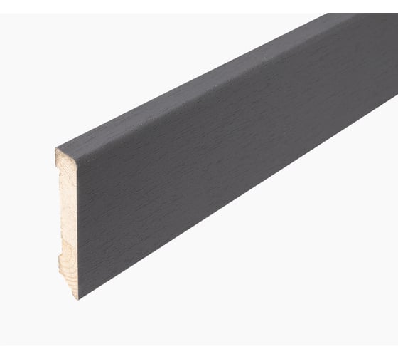 Изображение товара Плинтус деревянный РУССКИЙ ПРОФИЛЬ 80х16х2400 мм, графит 4680427125546