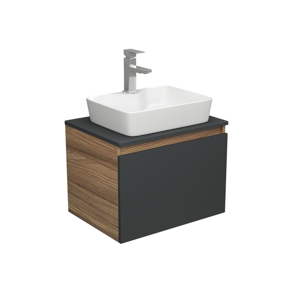 Изображение товара Комплект для ванной Bauedge 3 предмета с тумбой раковиной и смесителем BD2141