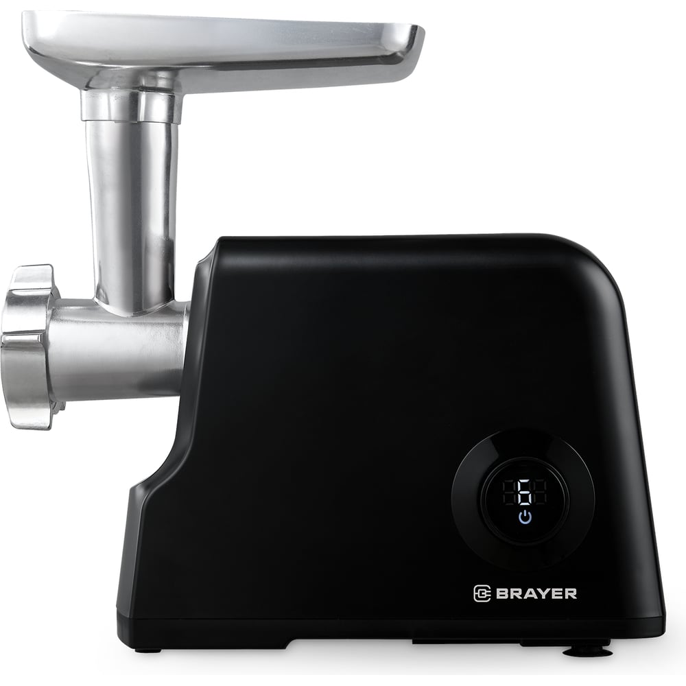 Изображение товара Мясорубка BRAYER 1612BR 2000 Вт нерж. сталь дисплей реверс