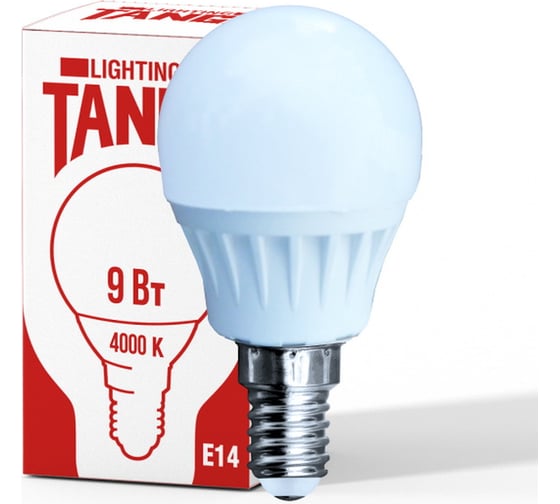 Изображение товара Светодиодная лампа TANGO 9W E14 шарик 4000K 220V LED G45-9W-E14-W 1003965