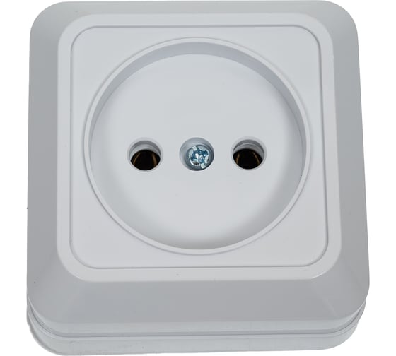 Изображение товара Розетка TANGO без заземления белый открытой проводки 10А, 250В 3/ 10/ 200 1007260