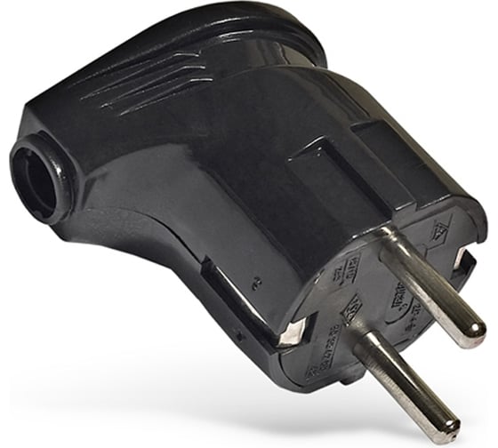 Изображение товара Угловая вилка TANGO с заземлением черная 16А 250В индивидуальная упаковка 5/ 20/ 600 1013540