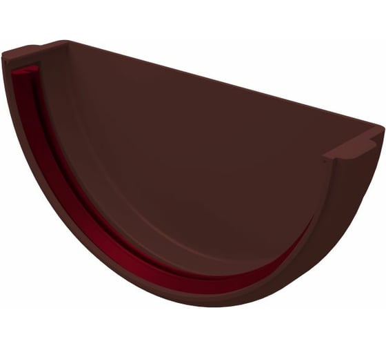 Изображение товара Заглушка желоба GrandLine универсальная, ПВХ, шоколадная RAL 8017 179778