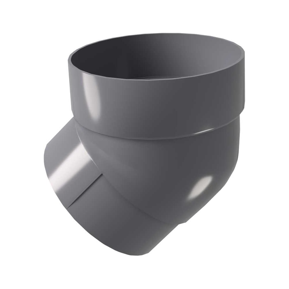 Колено трубы GrandLine 45 градусов, ПВХ, графит RAL 7024 254866