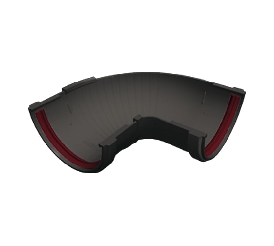 Изображение товара Угол желоба GrandLine составной, 90-150 градусов, ПВХ, графит RAL 7024 254876