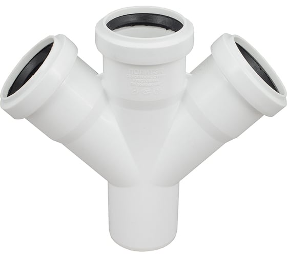 Изображение товара Одноплоскостная крестовина для бесшумной канализации ПОЛИТЭК из ПП диаметр 50х50х50/45 градусов 130135545