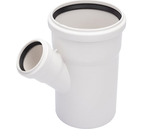 Изображение товара Тройник ПОЛИТЭК для бесшумной канализации из ПП, диаметр 110х50/45 град. 200115045