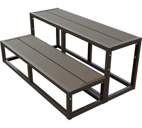 Изображение товара Крыльцо к дому АрсеналЪ 2 ступени Универсал (уличная лестница, приступок, входная лестница) серия ARSENAL AVANT мод. . AR18V7128H9-06