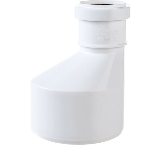 Изображение товара Эксцентрический переход для бесшумной канализации ПОЛИТЭК из ПП, диаметр 110/50 500110050