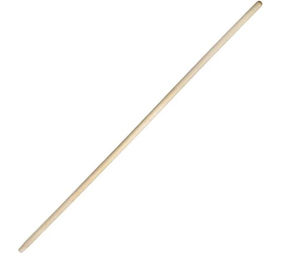 Изображение товара Черенок деревянный Uctem-Plas 120 см, с резьбой, для швабры, диаметр 24 мм 17804