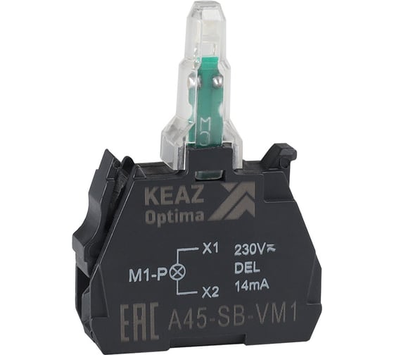 Изображение товара Световой блок КЭАЗ OptiSignal D22 A45-SB-VM4 красный 110-230 В AC/DC с защитой от наводок ZBVM4 10 шт 362251