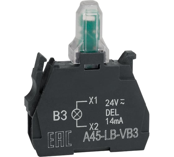 Изображение товара Световой блок КЭАЗ OptiSignal D22 A45-LB-VM3 зеленый 230-240VAC ZBVM3 100 шт 332208