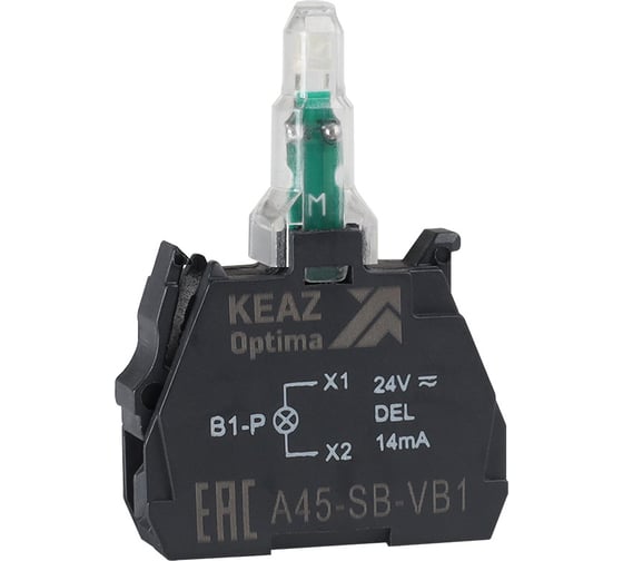 Изображение товара Световой блок КЭАЗ OptiSignal D22 A45-SB-VB6 синий 24 В AC/DC с защитой от наводок ZBVB6 10 шт 362248