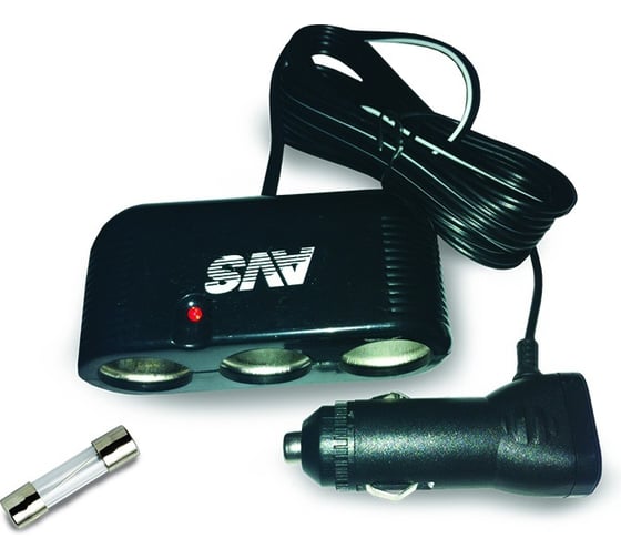 Изображение товара Разветвитель прикуривателя AVS CS301 12/24 В, на 3 выхода 43234