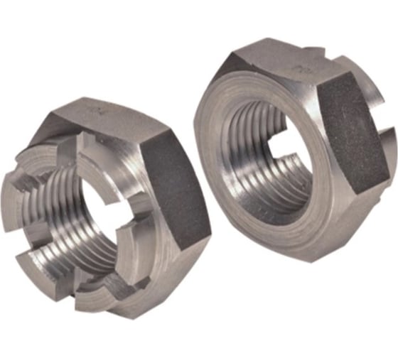 Изображение товара Корончатая гайка ЦКИ DIN979, М30x2, прорезная, низкая, Б/П, SW 46, 1 шт. 5579819