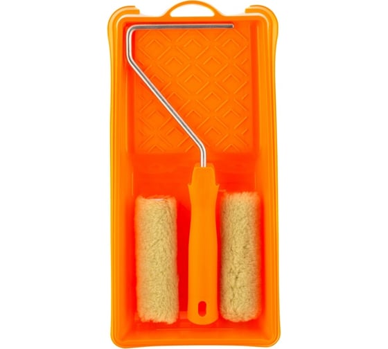 Изображение товара Малярный набор для фасадных работ СИБРТЕХ кювета 150 мм х 290 мм и мини-валик 110 мм/ 80457