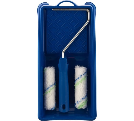 Изображение товара Малярный набор для водных красок СИБРТЕХ кювета 150 мм х 290 мм и мини-валик 110 мм/ 80456