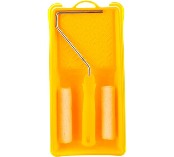 Изображение товара Малярный набор для работ с лаками СИБРТЕХ кювета 150 мм х 290 мм и мини-валик 110 мм/ 80458