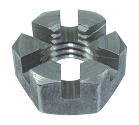 Изображение товара Корончатая гайка ЦКИ DIN937, М10, прорезная, низкая 17H Б/П, SW 17, 2 шт. 21422