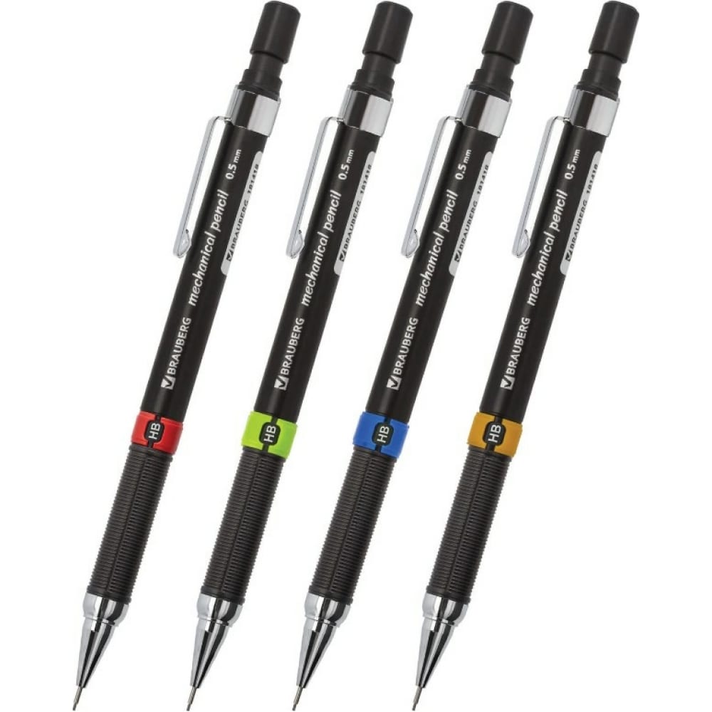 Механический карандаш BRAUBERG deli mechanical pencil set for drawing 0 5mm 0 7mm 3 pens 3 leads automatic pencils механический карандаш for school supplies