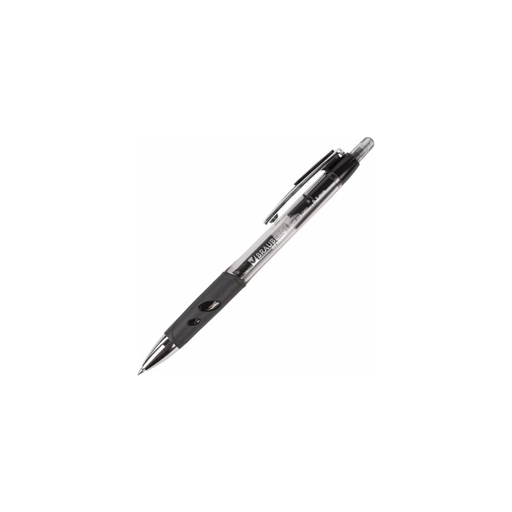 Автоматическая гелевая ручка BRAUBERG ручка гелевая ная crown hjr 500p чернила пастель белая узел 0 7 мм