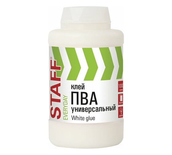 Изображение товара Универсальный клей ПВА STAFF 1 кг 606431